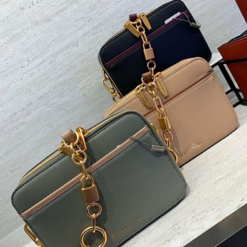 7.7 SALE | CK double zip crossbody bag