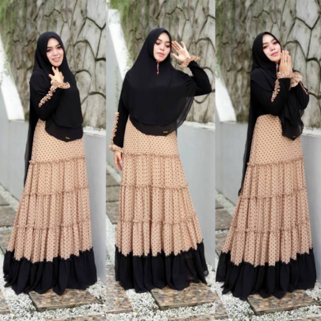 GAMIS MOTIF POLKA - ERINA POLKA BY ALDISA