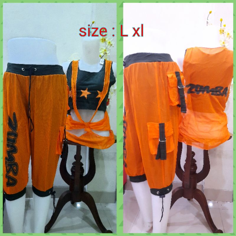stelan baju zumba jaring