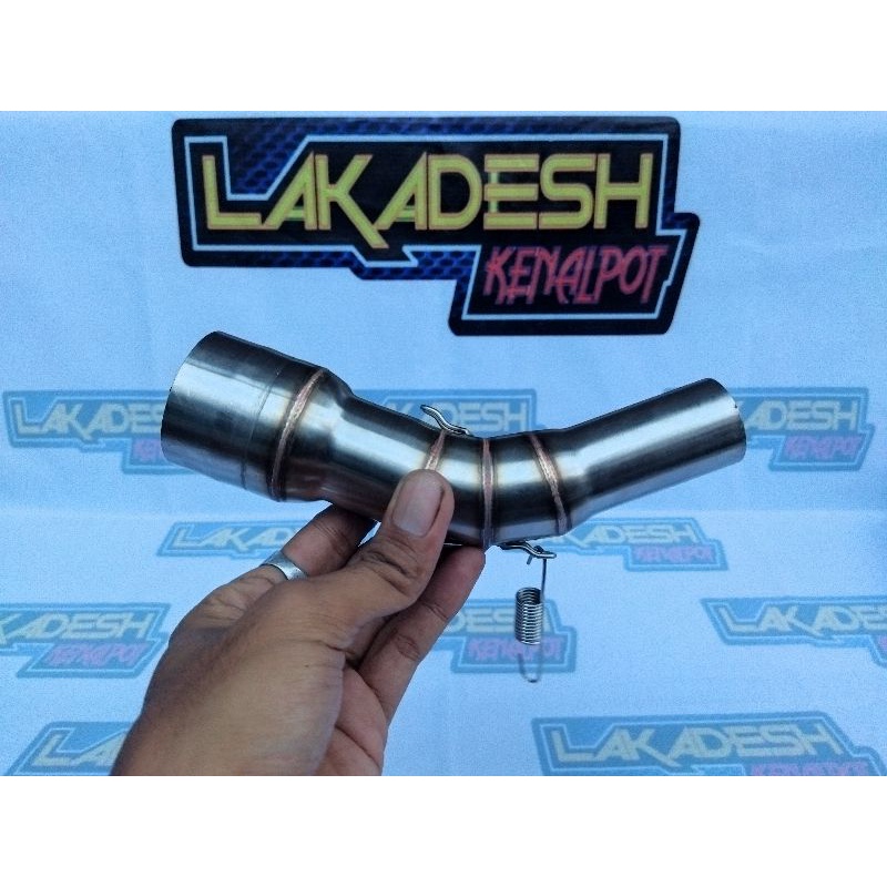 LETTER S/SAMBUNGAN LEHER STAINLESS (INLET 38/50) BEAT MIO VARIO AEROX SCOOPY NMAX PCX DLL