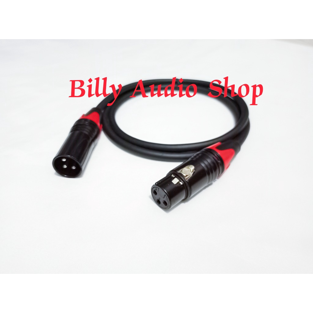 KABEL CANON XLR MALE TO FEMALE / KABEL MIXER KE MIC DLL 1 - 5 MTR