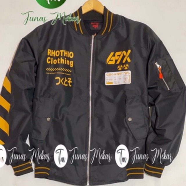 JAKET BOMBER TASLAN PARASUT FULL SABLON BRAND ROTHIO