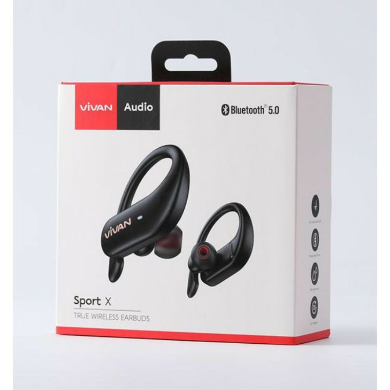 VIVAN Headset Bluetooth TWS Sport X Earphones Bluetooth 5.0 Waterproof IPX5 Garansi Original Resmi