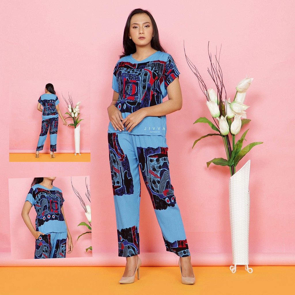 Setelan wanita | Piyama Wanita | One Set Jumbo LD 108 dan 120-setelan-59