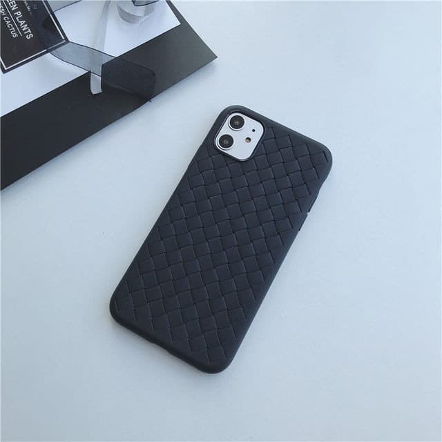 Iphone 11 / 11 Pro / Pro Max / Iphone 12 / 12 Pro / 12 Mini Soft Case Woven Pattern Anti Heat