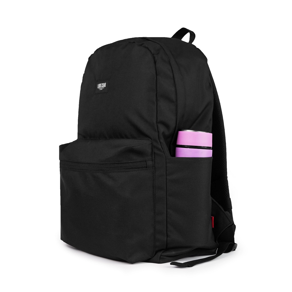 LOOK BACK - TROY Backpack Black - Tas Ransel - Tas Gandong Original