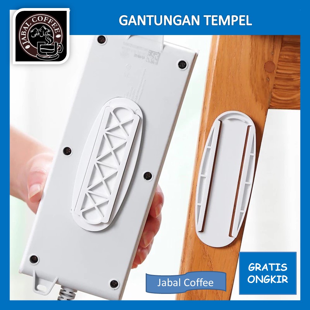 Holder Stop Kontak Remote TV AC / Gantungan Tempel Socket Hook