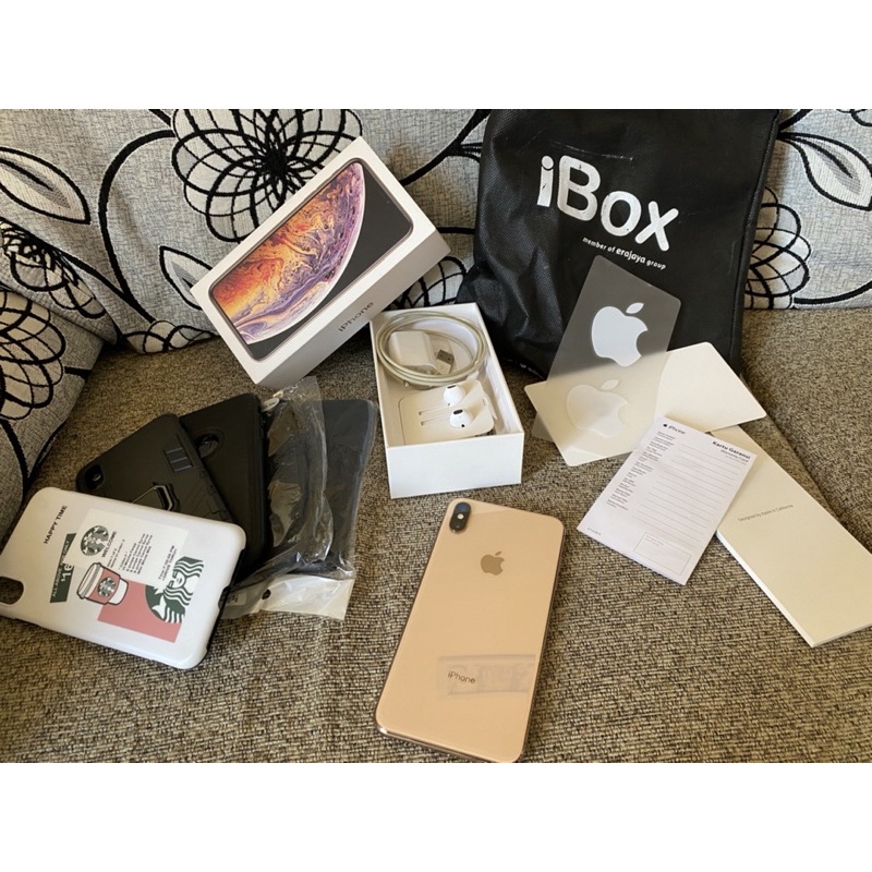 JUAL CEPAT Iphone Xs Max 256gb Gold Ibox 99% mulus like new