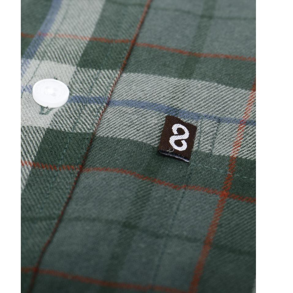 Promo 99.. BROODIS Flanel Kemeja Pria Motif Terbaru Orlando Green ≧∇≦