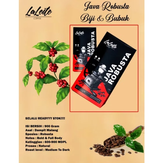 Kopi Java Robusta 900g - Roastedbean Biji Sangrai