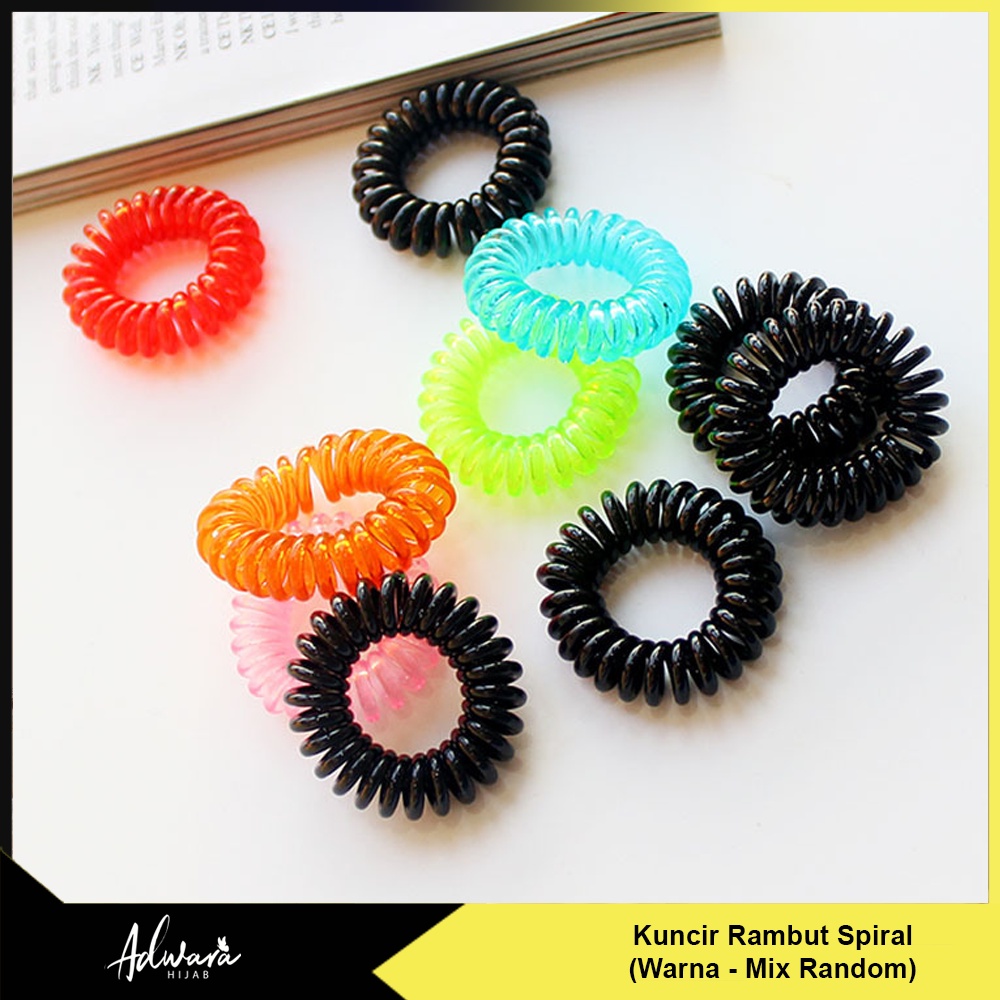 Kuncir Rambut Spiral Elastis Per Pcs