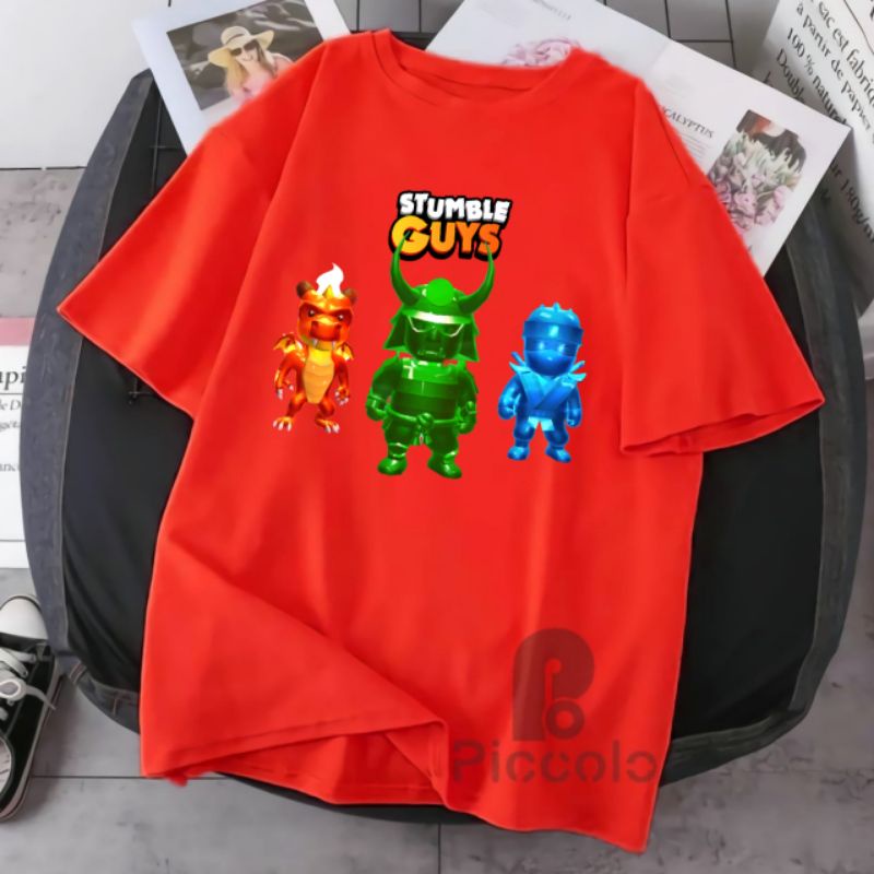 baju kaos anak stumble guys bahan premium Free nama