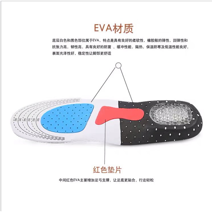 Shoe Pad Silicone Alas Kaki Sepatu Gel Insole Empuk Sepatu Sneaker Anti Bau Dalam Shock Absorb Orthotic