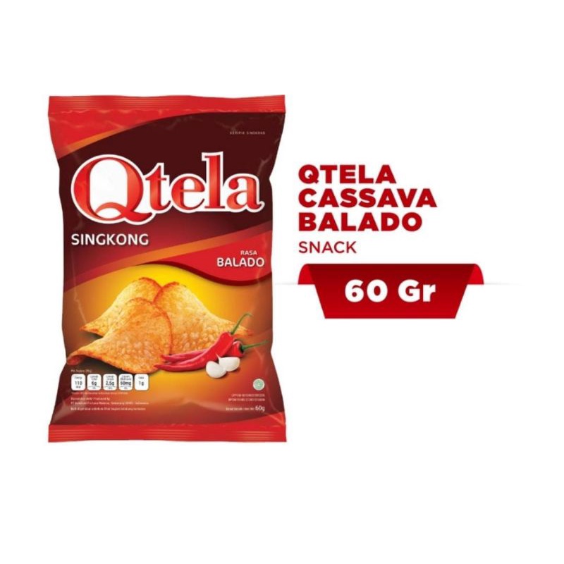 

Qtela keripik singkong rasa balado 60g