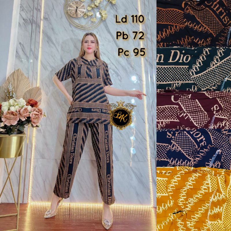 Setelan Celana Panjang Arab Renda Bunga Mawar | Setelan Cp Lengan Pendek | One Set Renda Motif