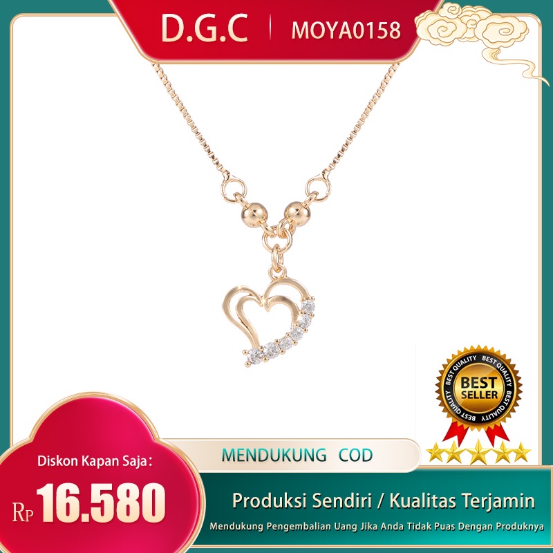 ✨COD Kalung Titanium Wanita Rose Gold Liontin Anti Karat Korea Necklace Fashion Aksesoris Murah DK