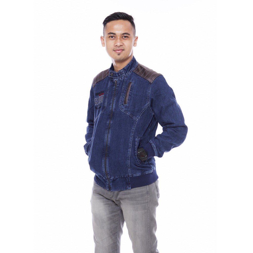 [COD] JAKET JEANS DENIM HITAM SABLON / JAKET JEANS PRIA / JAKET HITAM SABLON TERKINI