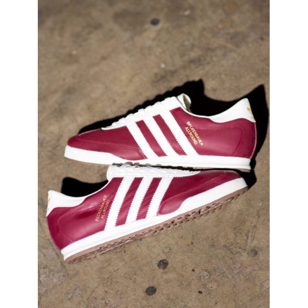 ADIDAS BECKENBAUER MAROON WHITE ORIGINAL OEM SNEAKERS PRIA