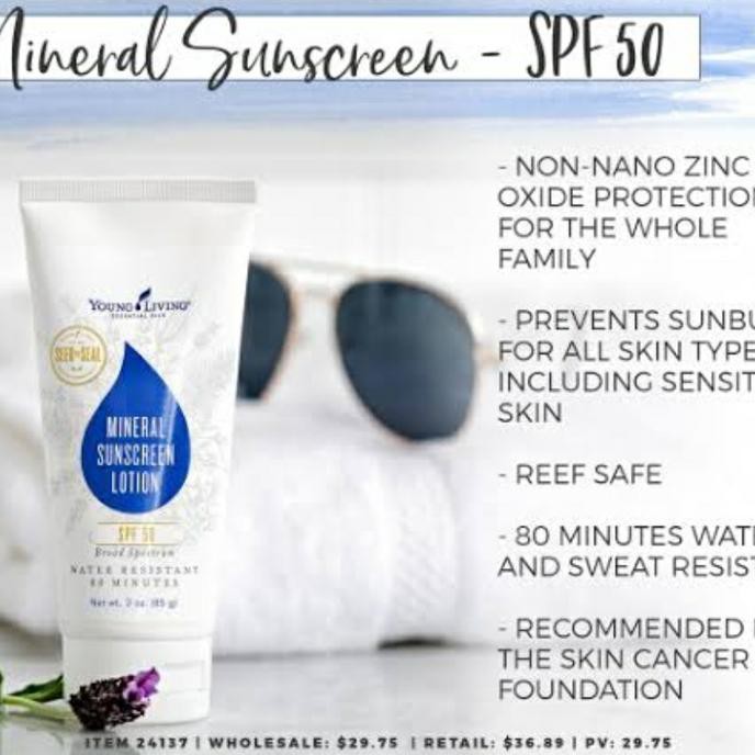 Mineral Sunscreen Lotion Spf 50 YL Natural Tahan Air 85gr