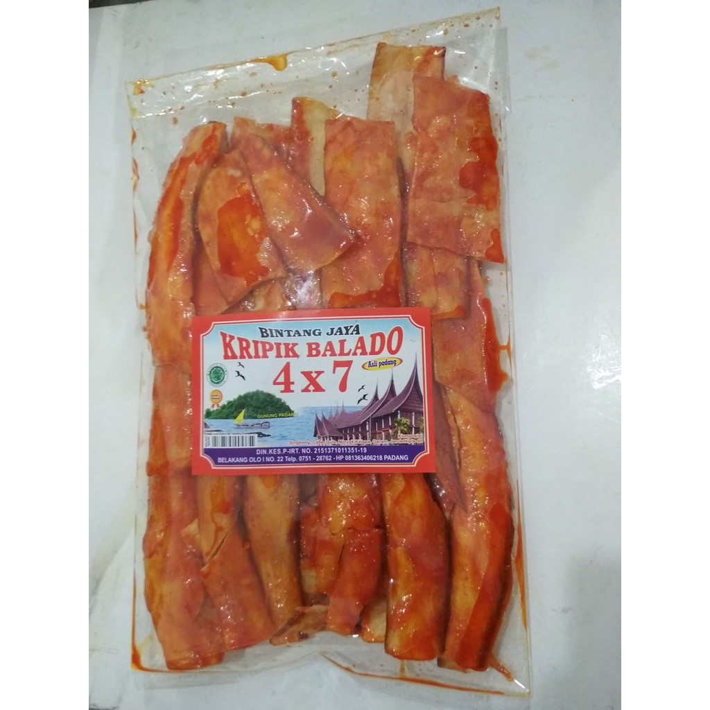 

Keripik Balado Panjang Bintang 4 x 7 Jaya 500 gram