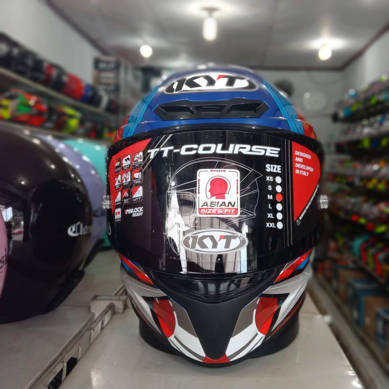 Helm KYT TT Course Captain Amerika Limited Edition
