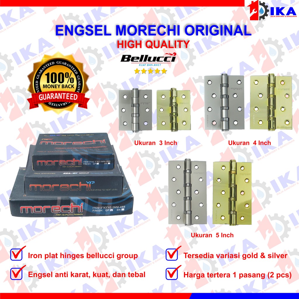 ENGSEL TEBAL  3 4 5 MORECHI BY BELLUCCI GROUP JENDELA PINTU IRON BESI KUAT HIGH QUALITY GARANSI 25TH