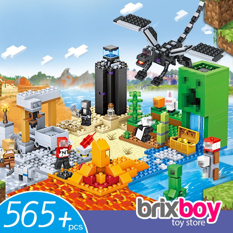 Mainan Minecraft Set Taming The Ender Dragon 565pcs Mainan Minecraft Set Taming The Ender Dragon 565pcs