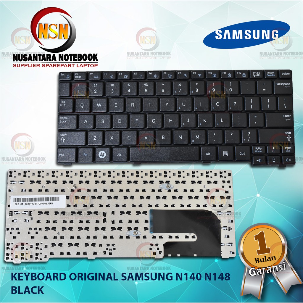 Keyboard Original Samsung N148 N150 NB30 N128 N140 N143 N145 Black