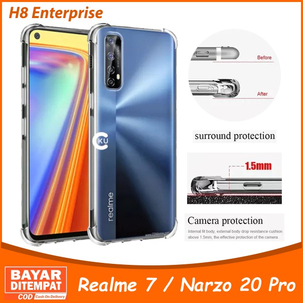 Case Anti Crack Realme 7 / Narzo 20 Pro Casing Shockproof Dengan Tebal 1.5mm