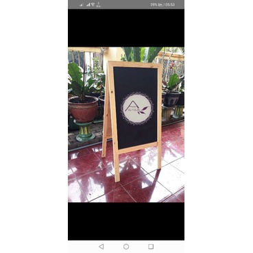 

Stand Chalkboard 2sisi 110x60 Papan Tulis Kapur Papan Menu Untuk Kafe