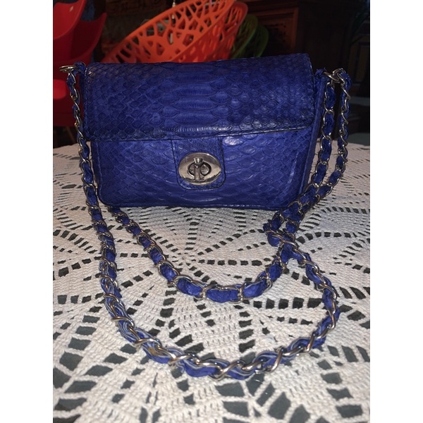 preloved tas sling/solder kulit ular asli