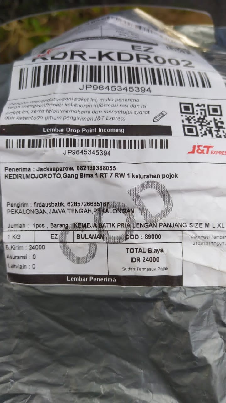 Kemeja Batik Pria Lengan Panjang Size M L Xl Xxl Bswart Batik Hrb026