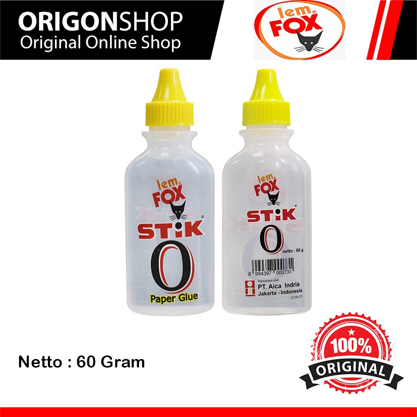 

Lem Fox Stik O Botol 60 gram Termurah
