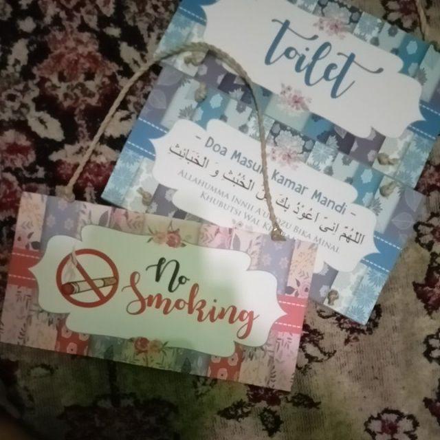Home Decor Wooden - Gantungan Toilet Bathroom Doa Masuk Kamar Mandi - Hiasan Doa Islami
