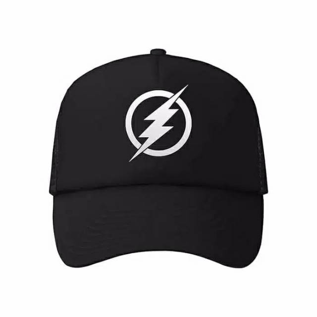 TOPI TRUCKER THE FLASH LOGO PREMIUM