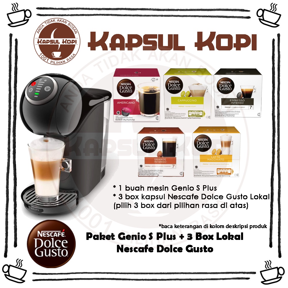 Jual Paket Genio S Plus Nescafe Dolce Gusto Bonus Box Kapsul Kopi Lokal Shopee Indonesia