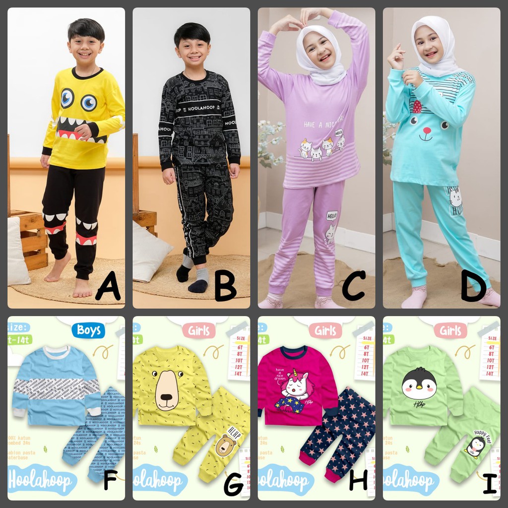 Piyama Anak SD umur 7 sampai 10 tahun/ Setelan Anak/ Baju Tidur Anak