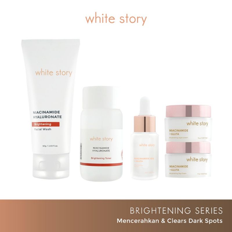 White Story Brightening Series Face Serum, Toner, Facial Wash, Day Cream dan Night Cream