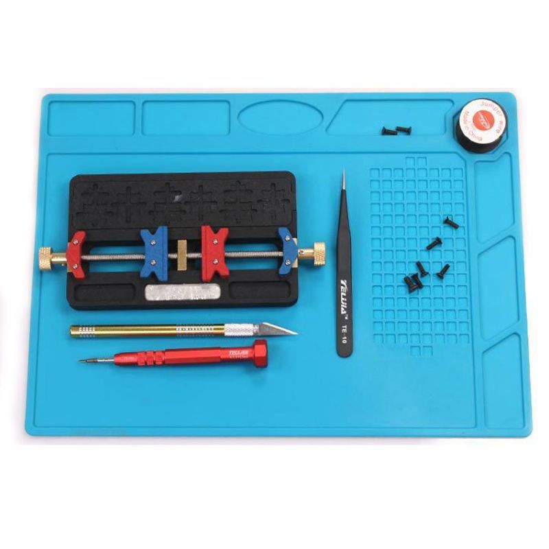 Karpet Anti Panas Te-502 Karpet Matras Alas Service Servis Karet Silicone Repair Mat Alas Insulasi Tahan Panas Magnetic