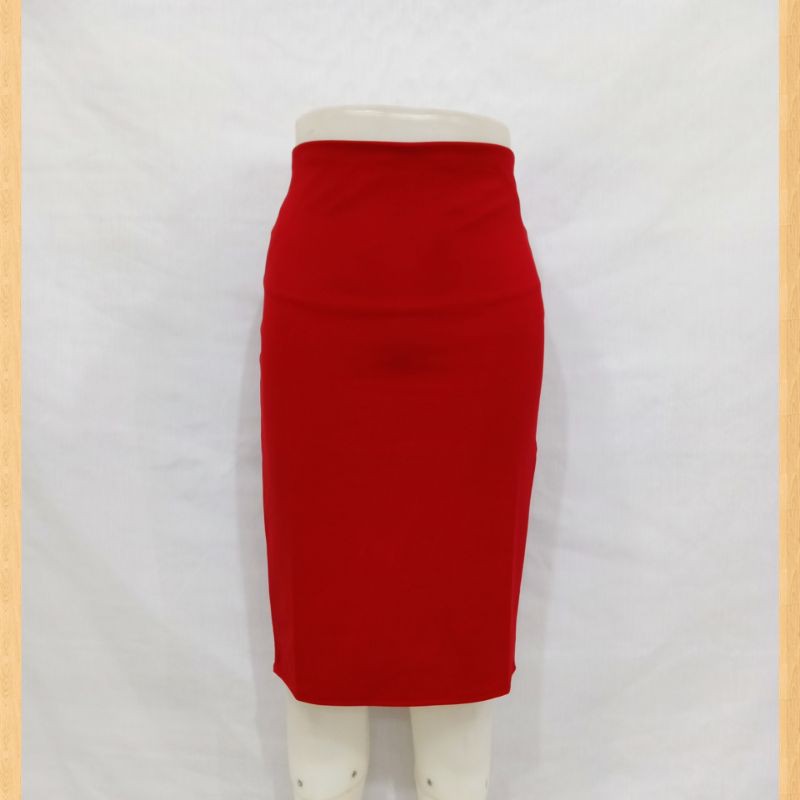 Rok Pendek Span Kerja Kantor Hitam Bahan Karet