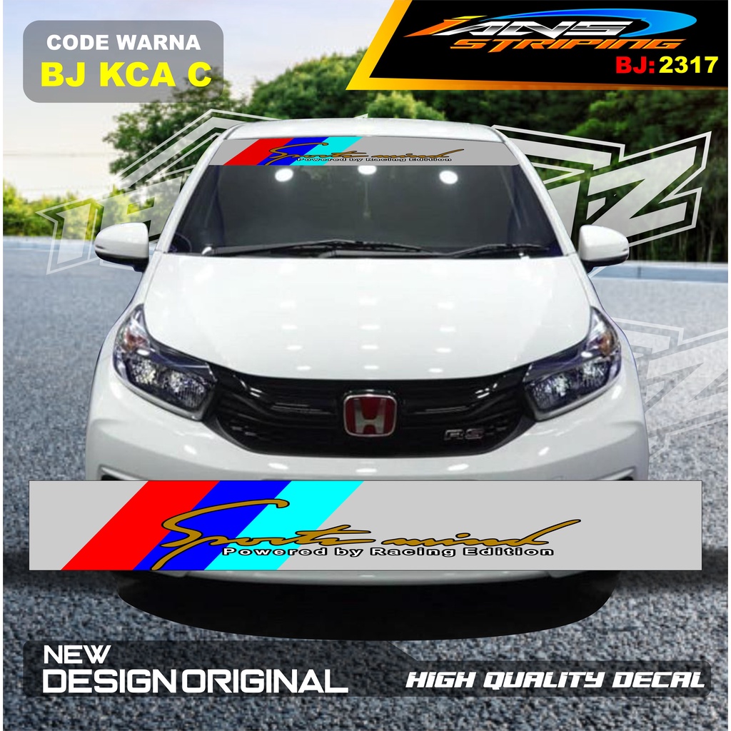 VARIASI STICKER KACA DEPAN MOBIL BRIO / STICKER KACA DEPAN MOBIL HONDA JAZZ / VARIASI STIKER MOBIL AYLA / STIKER KACA MOBIL