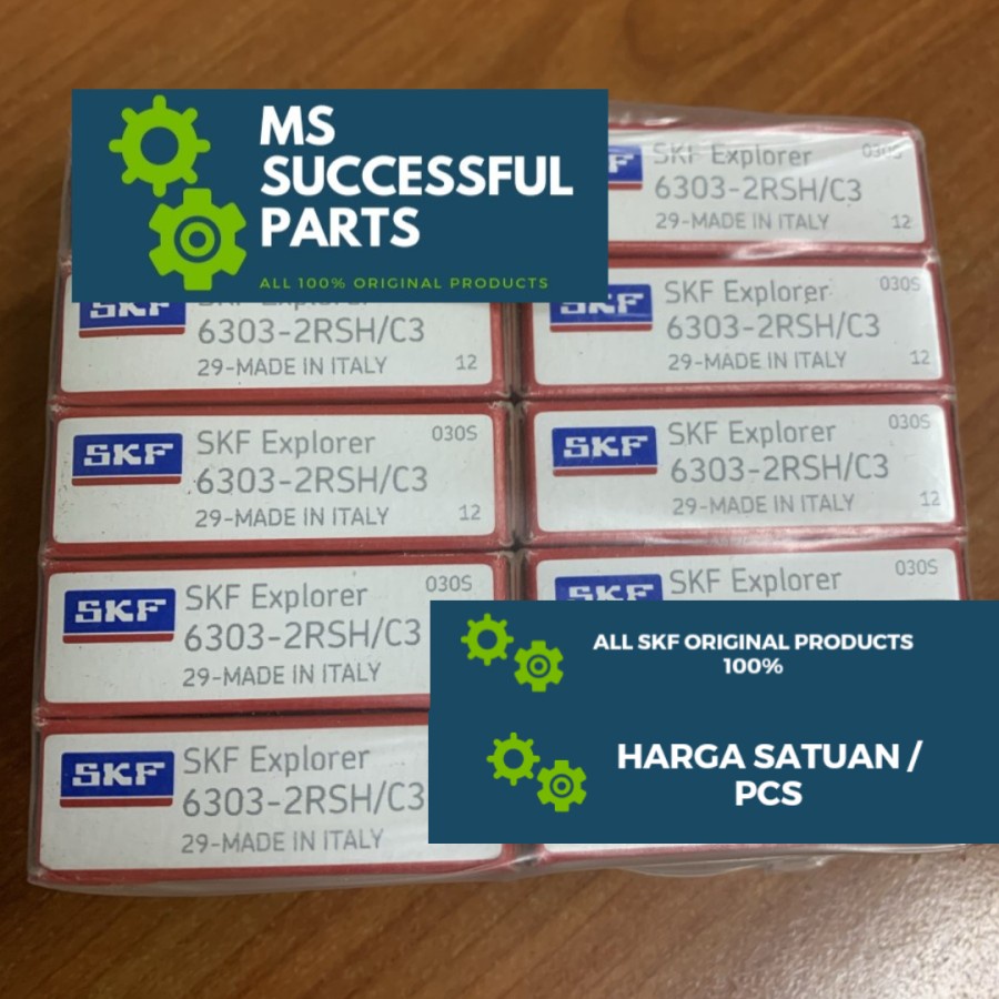 BEARING 6303 2RS C3 SKF ORIGINAL 6303 2RSH/C3 - 6303 2RSC3