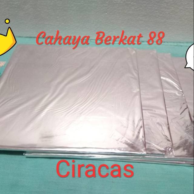 

alas kue tatakan triplek cake silver kotak 22 25