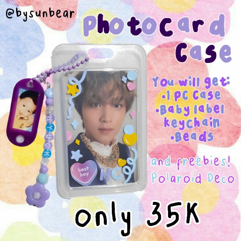 Custom KPOP Photocard Case with Keyring and Beads