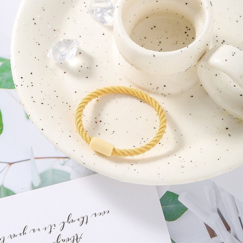 UNIK - F881 (1 PCS) Ikat Rambut Fashion Warna Warni / Karet Rambut Mini / Kuncir Rambut Fashion-Kuning