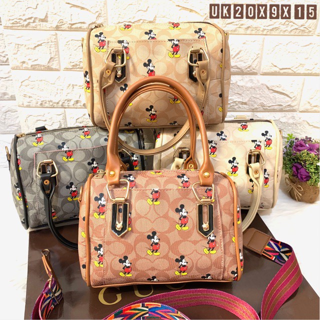 Tas Coach Speedy Wanita / Tas Speedy Coach Impor / Tas Coach Speedy Mickey / Tas Mickey Mouse SP