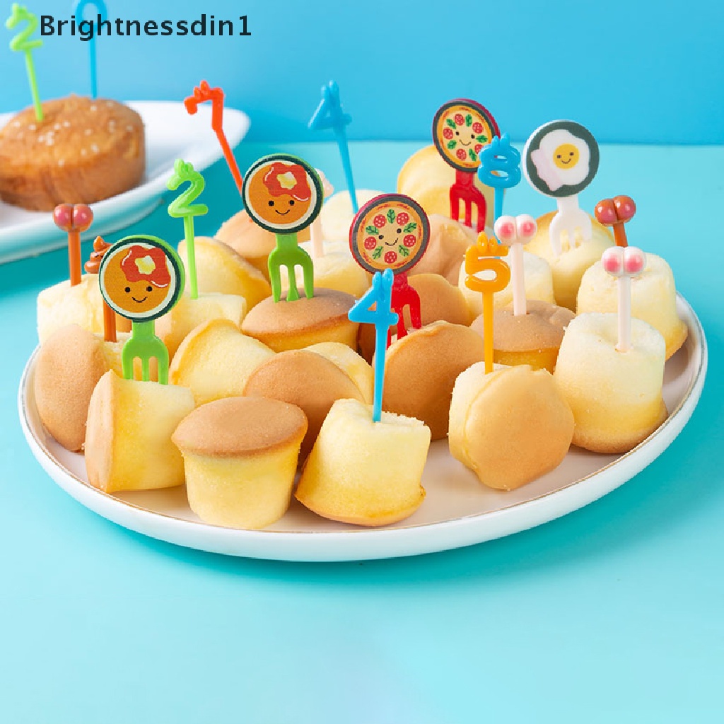 Set Garpu Buah / Dessert / Cocktail / Sandwich 1 In 1 Desain Kartun Untuk Pesta