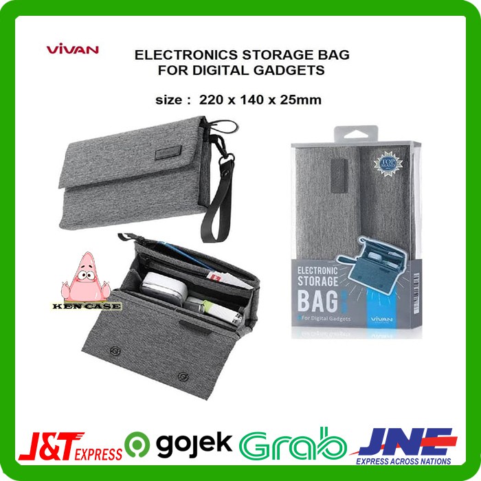 VIVAN STORAGE BAG - TAS POWERBANK VGB S02 - HAND POUCH STORAGE ORGANIZER BAG