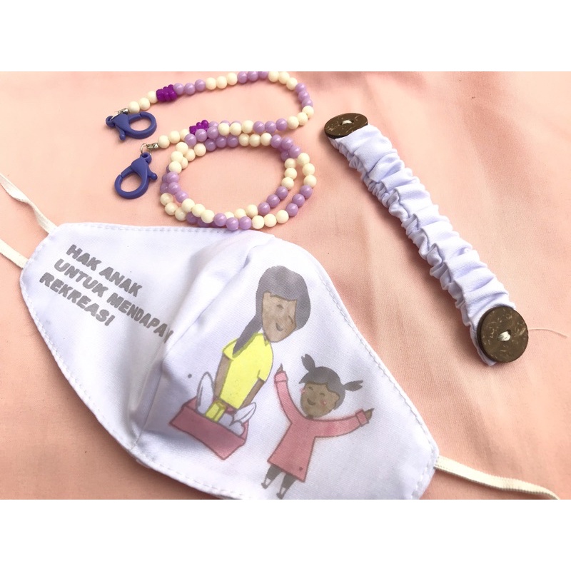 Makosta Design 1 | Masker, Konektor, Strap Anak | Starter-Pack/Set Produk