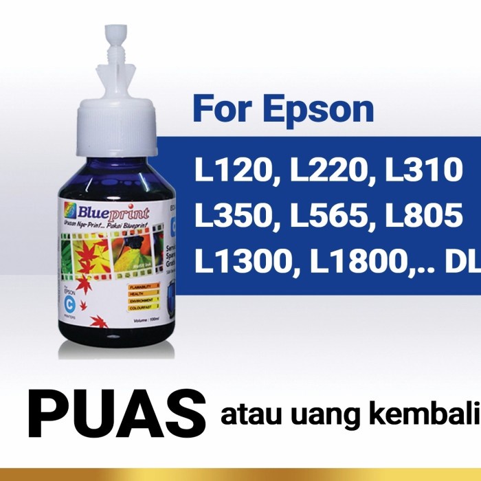 TINTA EPSON REFILL TINTA BLUEPRINT FOR PRINTER EPSON 100ML ORIGINAL - Hitam